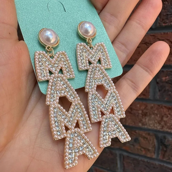 Mother Mama Crystal Earrings - Picture 4 of 10